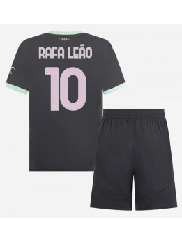 AC Milan Rafael Leao #10 Ausweichtrikot für Kinder 2024-25 Kurzarm (+ Kurze Hosen)